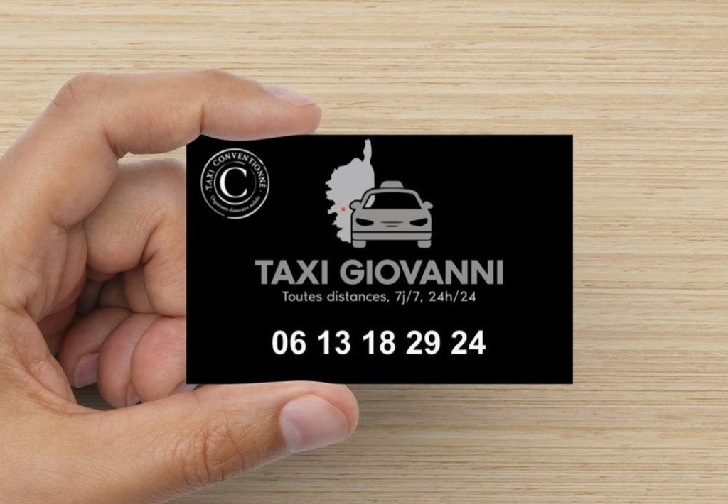 Carte visite Taxi Giovanni